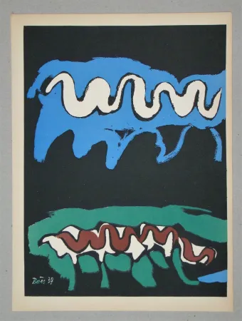 Litografia Bores - Les quatre éléments - Terre