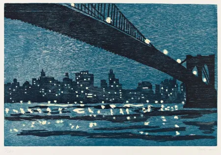 Xilogravura Bosman - Brooklyn Bridge