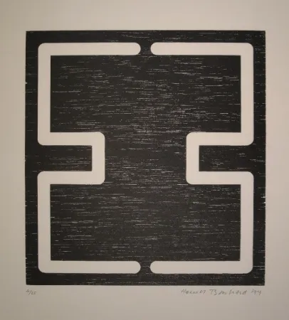 Xilogravura Bosshard - Liegendes H