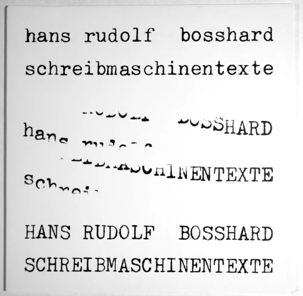 Livro Ilustrado Bosshard - Schreibmaschinentexte. 