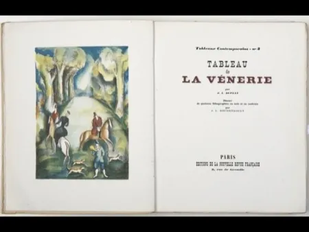Livro Ilustrado Boussingault - Tableaux contemporains: Tableau des Courses, de la Boxe, de la Vénérie, de l'Amour Vénal, des Grands Magasins, de la Mode, de l'Au-Delà, du Palais, de la Bourgeoisie.