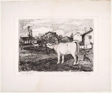 Gravura Bozzetti - LA VACCA CHE MUGGE (The mooing cow), second version