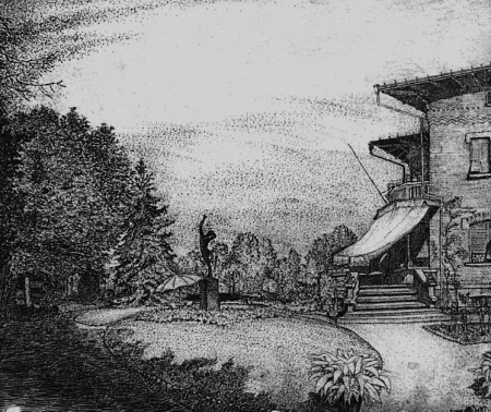 Água-Forte Bozzetti - Villa Colonna. Il giardino