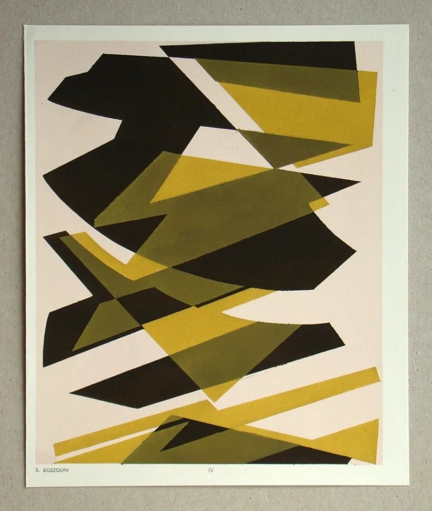 Estêncil Bozzolini - Composition abstrait
