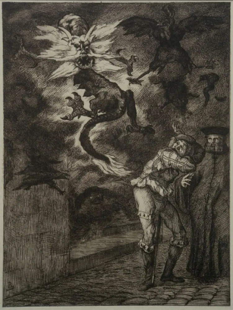 Água-Forte Bracquemond - Hors de Mon Soliel, Canailles!