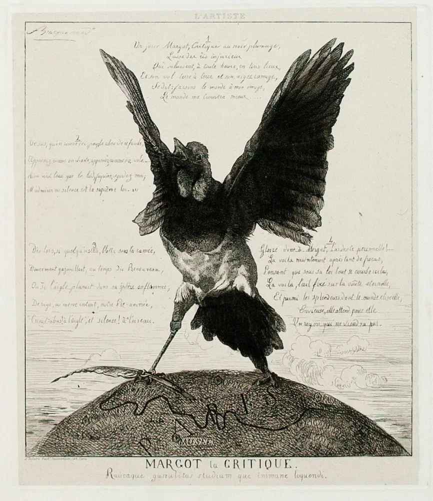 Gravura Bracquemond - Margot la critique 