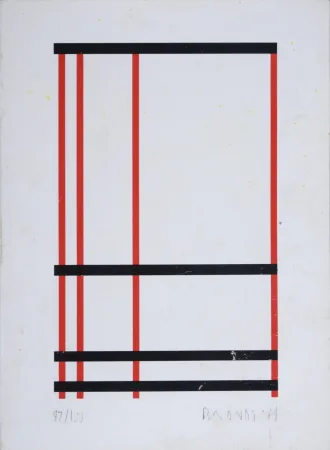 Serigrafia Brandt - Composition abstraite #4 