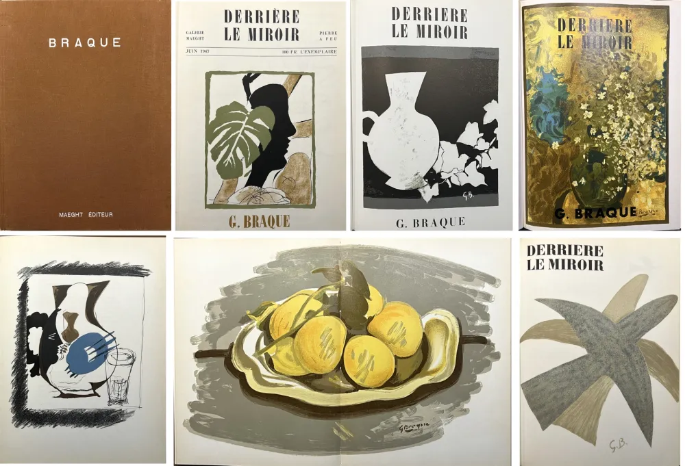 Livro Ilustrado Braque - 5 DERRIÈRE LE MIROIR BRAQUE. 12 LITHOGRAPHIES (1947-1956)