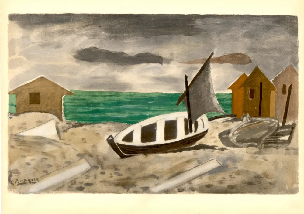 Estêncil Braque - À Varengeville (1956) de l'album : Douze Contemporains par J. Lassaigne (1959)