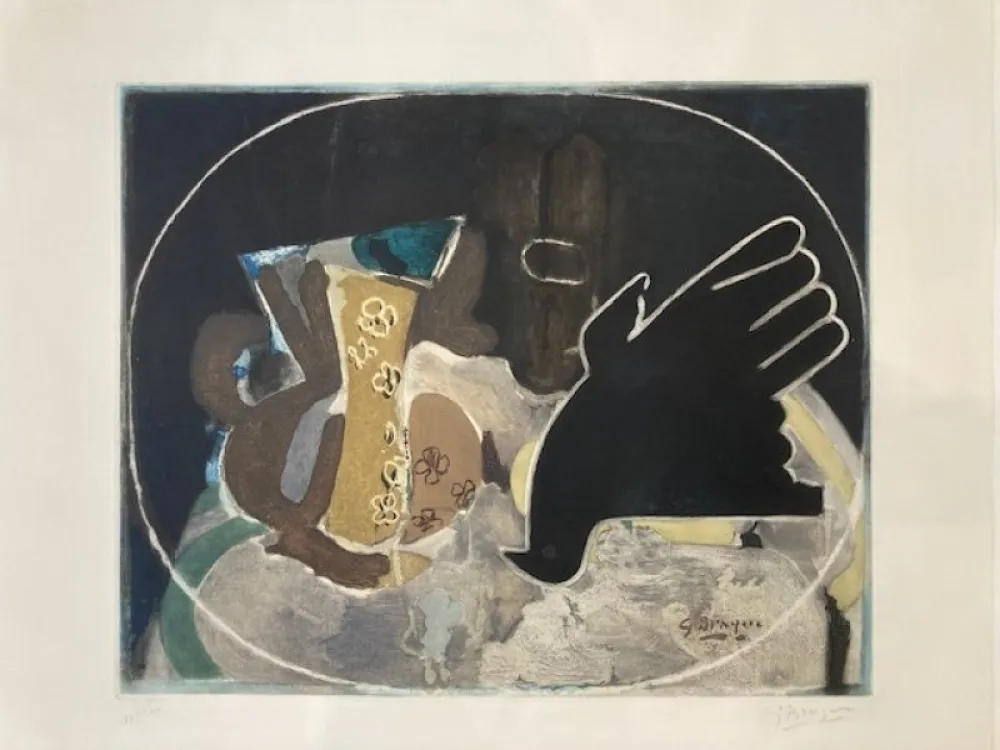 Água-Forte Braque (After) - Pichet et oiseau 