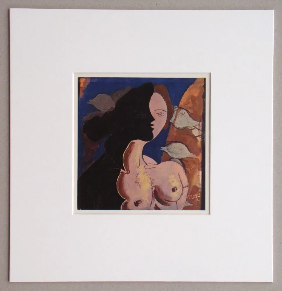 Heliogravura Braque (After) - Tête de femme, 1942