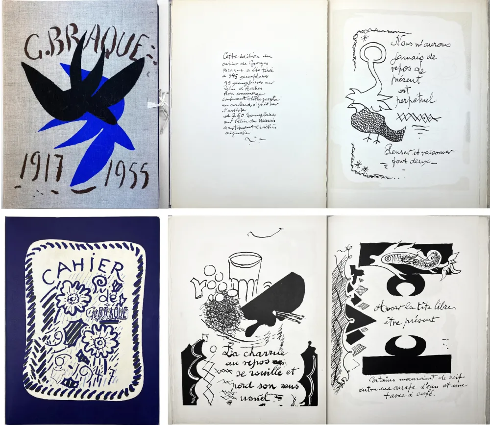 Livro Ilustrado Braque - CAHIER DE GEORGES BRAQUE 1917-1947 et 1947-1955 (supplément)