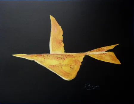 Litografia Braque - Composition dorée