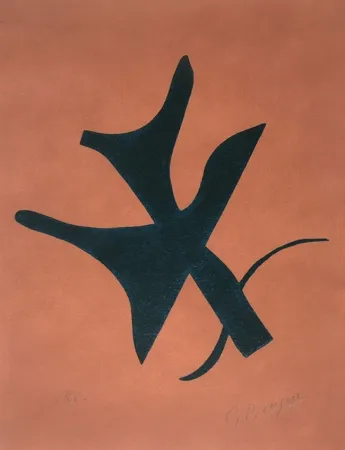 Água-Forte Braque - 	Cover from Si je mourais la-bas (If I Die Over There)