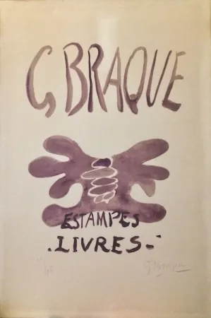 Litografia Braque - Estampes et livres. 1958.