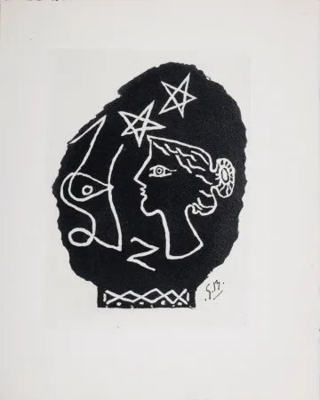 Gravura Braque - Femme de profil, 1947