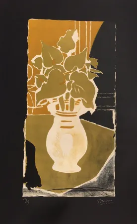 Litografia Braque - Feuilles Couleurs Lumiere