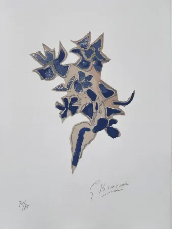 Litografia Braque - Giroflée bleue 