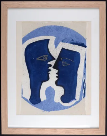 Sem Técnica Braque - Le Couple, 1963 - Framed