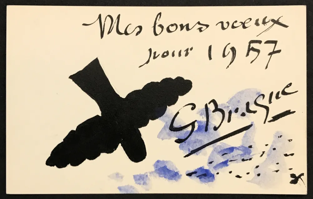 Sem Técnica Braque - Mes bons voeux pour 1957 (Greeting Card)