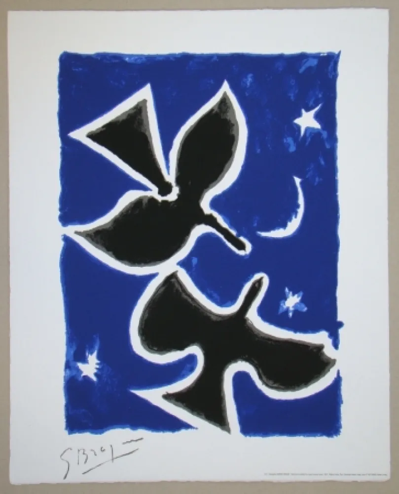 Serigrafia Braque - Oiseaux noirs