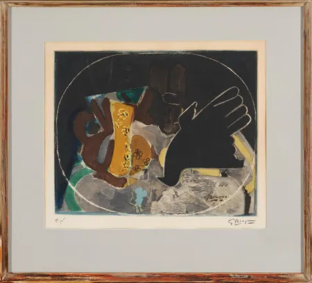 Água-Forte Braque - Pichet et oiseau