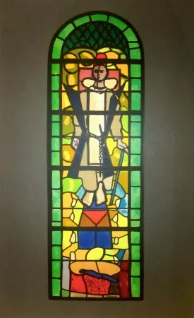 Litografia Braque - Stained glass window at Church of Saint Dominique, Varengeville