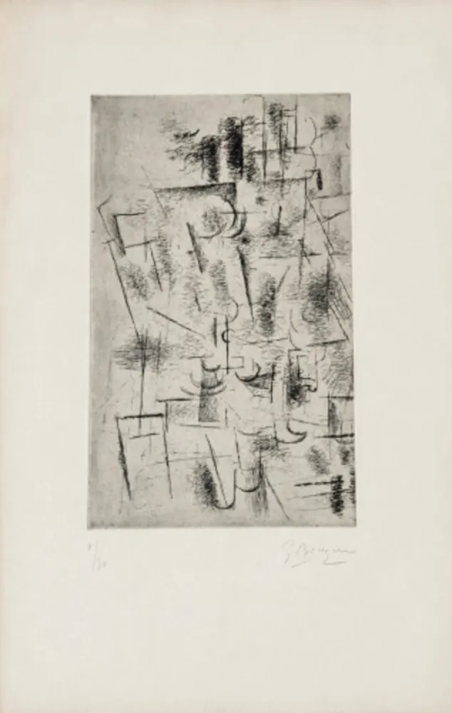 Gravura Braque - Still Life with Glass