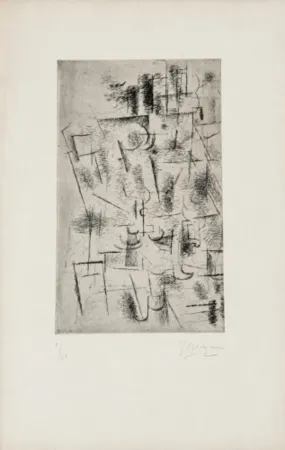 Gravura Braque - Still Life with Glass