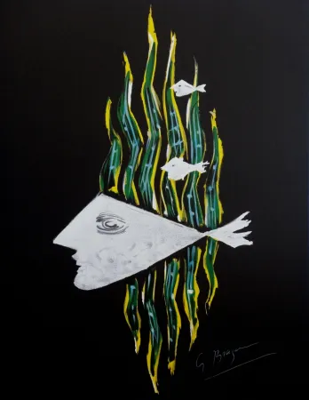 Litografia Braque - Vie sous marine
