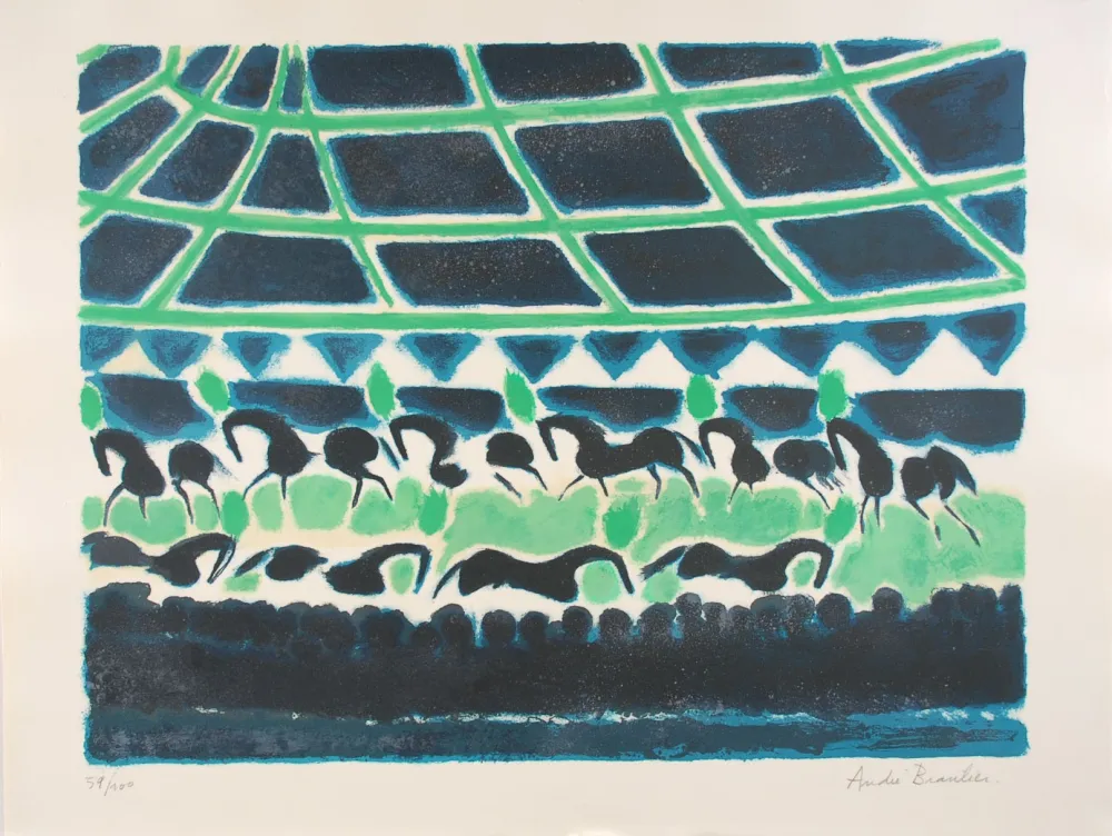 Litografia Brasilier - La Ronde des Chevaux de Cirque - The Round of Circus Horses