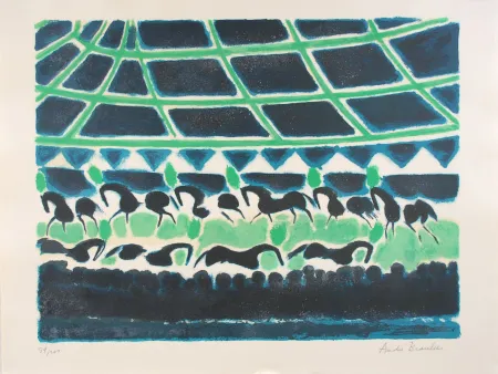 Litografia Brasilier - La Ronde des Chevaux de Cirque - The Round of Circus Horses