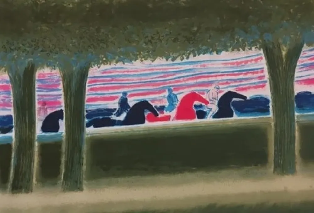 Litografia Brasilier - Les cavaliers qui passent (1987)
