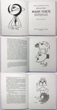Livro Ilustrado Brauner - Benjamin Péret : MAIN FORTE. Illustrations de Victor Brauner (1946)