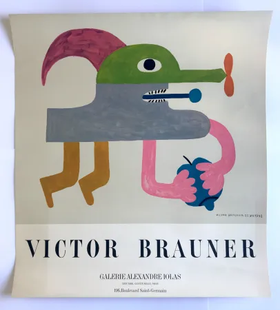 Litografia Brauner - La pomme socialiste / Galerie Alexandre Iolas