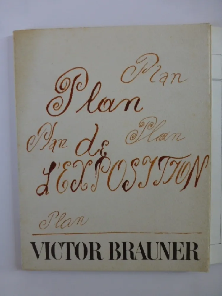 Livro Ilustrado Brauner - Plan de l'exposition galerie Iolas 1966