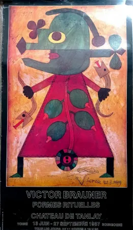 Litografia Brauner - Victor BRAUNER - Formes Rituelles, 1987 - Rare and beautiful lithographic poster