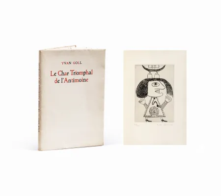 Livro Ilustrado Brauner - Yvan Goll. LE CHAR DE L'ANTIMOINE. Avec 3 gravures signées de Victor Brauner (1949).