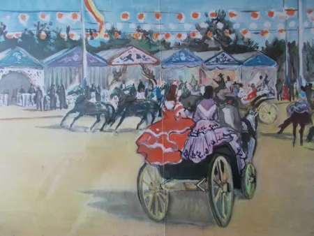 Litografia Brayer - La Féria de Séville