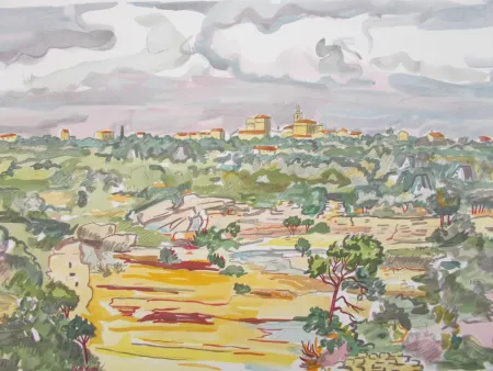 Litografia Brayer - La Provence,le village