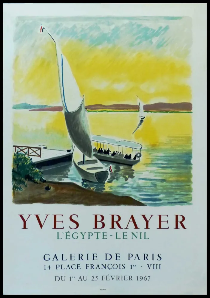Cartaz Brayer - YVES BRAYER - GALERIE DE PARIS, L'EGYPTE - LE NIL
