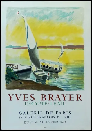 Cartaz Brayer - YVES BRAYER - GALERIE DE PARIS, L'EGYPTE - LE NIL