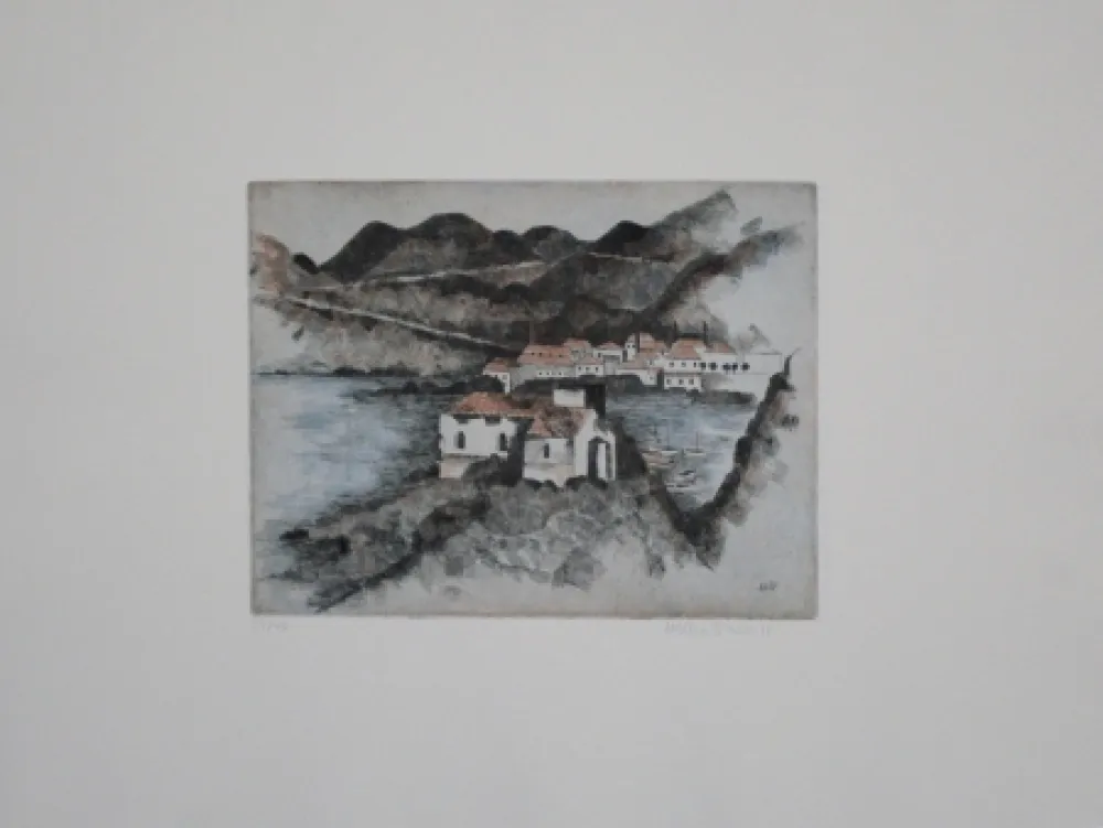 Água-Forte E Água-Tinta Breiter - Häuser am Hafen / Houses in the Harbor