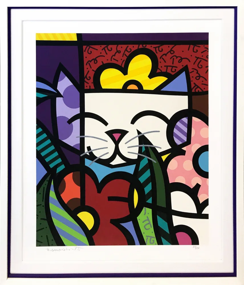 Serigrafia Britto - BEHIND THE FLOWERS