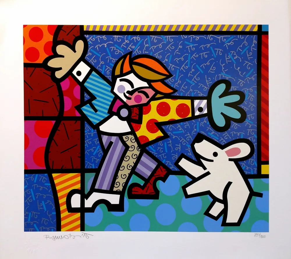 Serigrafia Britto - BRENDAN AND THE WISHING DOG