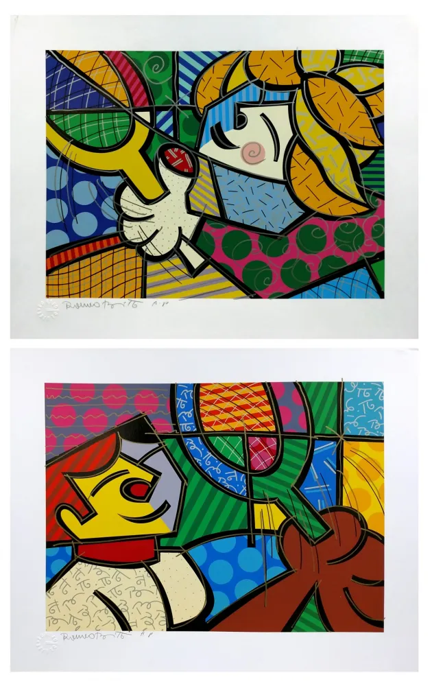 Serigrafia Britto - TENNIS SUITE (EMBELLISHED) 