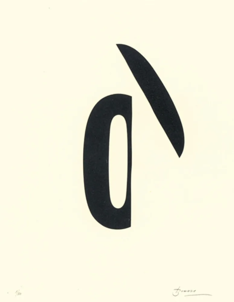 Litografia Brossa - Poema visual 19