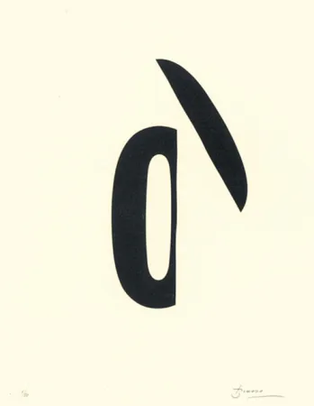 Litografia Brossa - Poema visual 19