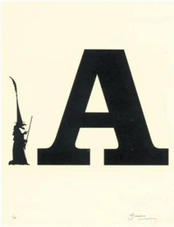 Litografia Brossa - Poema visual 5