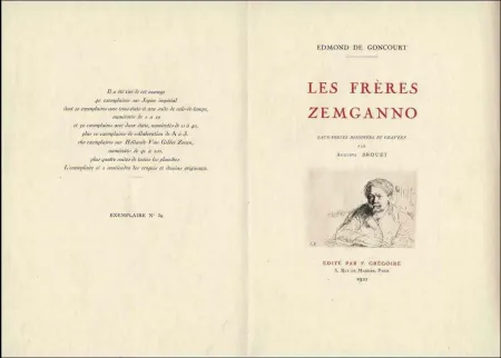 Livro Ilustrado Brouet - Les frères Zemganno. Eaux-fortes dessinées et gravées par Auguste Brouet.
